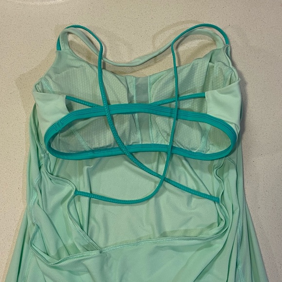 Mint Lululemon Strappy Tank w/ built in bra - Picture 4 of 6